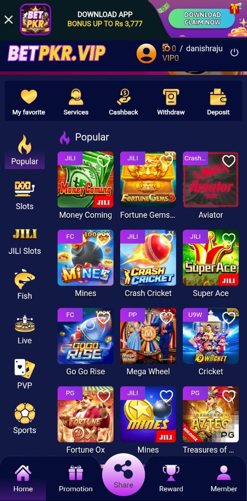 BETPKR Game Dashboard