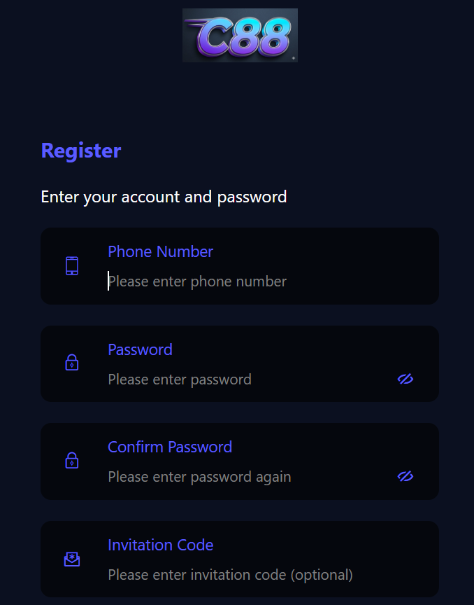 c88 game register